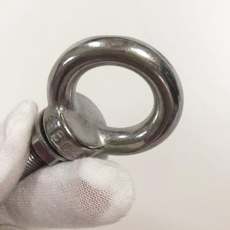 BLUELEC [304] M8 Stainless Steel Eye Bolts 1.2" Shoulder Eye Bolt 4Pcs, Thread Length: 30mm - Image 4